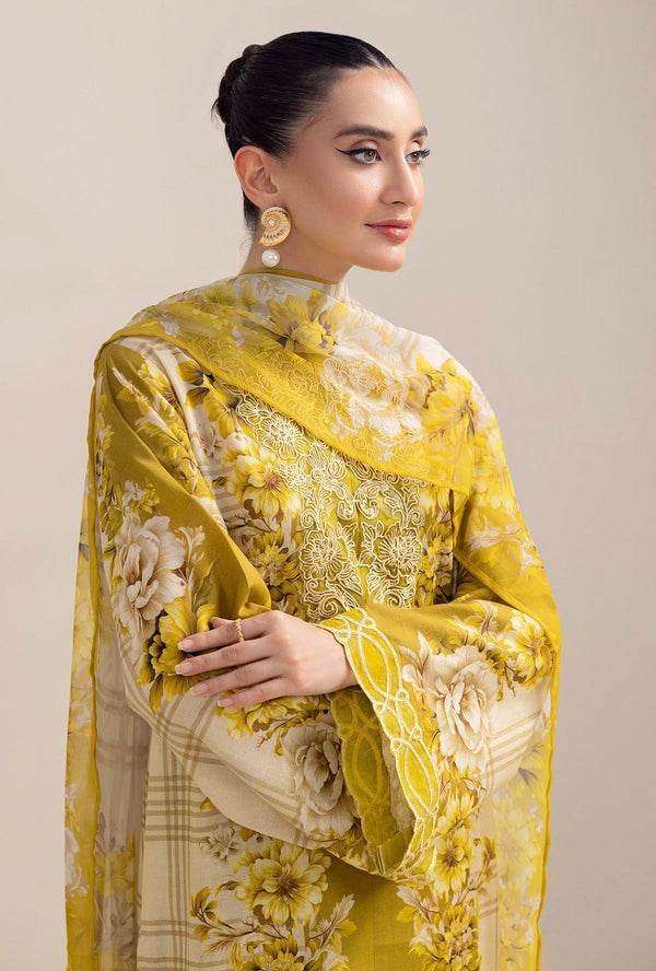 Pehnawa Mustard Majesty Khaddar Set