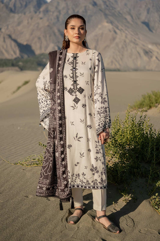 3 Pc Noor-e-Khaas Off-White Elegance Ensemble