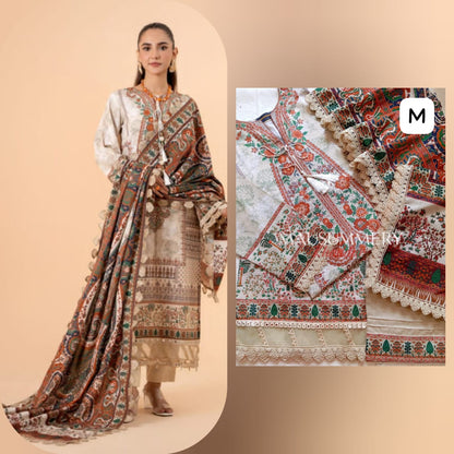 Mau summery | Khaddar 3 Piece | Gardenia