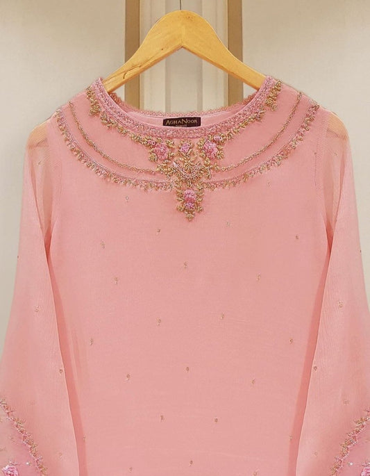 Tea Pink 3-Piece Shalwar Kameez: Soft Elegance for Every Occasion